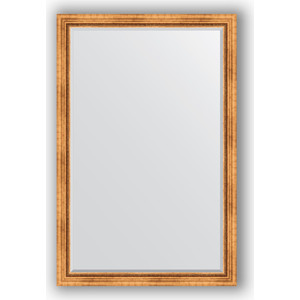 Зеркало с фацетом в багетной раме поворотное Evoform Exclusive 116x176 см, римское золото 88 мм (BY 3620)