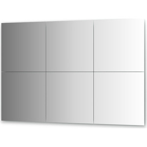 Зеркальная плитка Evoform Reflective с фацетом 15 мм, 50 х 50 см, комплект 6 шт. (BY 1535)