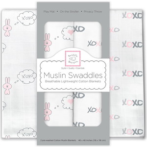 Набор муслиновых пеленок SwaddleDesigns 2 шт. - Pink Bunnie XOXO, 2 шт. - Pink Bunnie XOXO
Набор муслиновых пеленок SwaddleDesigns 2 шт. - Pink Bunnie XOXO, 2 шт. - Pink Bunnie XOXO