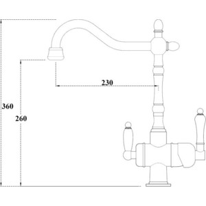 Смеситель для кухни ZorG Clean Water под фильтр, бронза (ZR 326 YF BR)