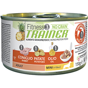Консервы Trainer Fitness3 No Grain Mini Adult Rabbit&Potatoes беззерновой с кроликом и картофелем для собак мелких пород 150г, Fitness3 No Grain Mini Adult Rabbit&Potatoes беззерновой с кроликом и картофелем для собак мелких пород 150г
Консервы Trainer Fitness3 No Grain Mini Adult Rabbit&Potatoes беззерновой с кроликом и картофелем для собак мелких пород 150г, Fitness3 No Grain Mini Adult Rabbit&Potatoes беззерновой с кроликом и картофелем для собак мелких пород 150г