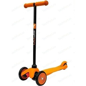 фото Самокат 3-х колесный y-scoo mini a-5 simple цв. orange с цветными колесами
