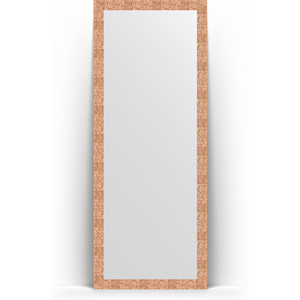 Зеркало напольное Evoform Definite Floor 78x197 см, в багетной раме - соты медь 70 мм (BY 6004)