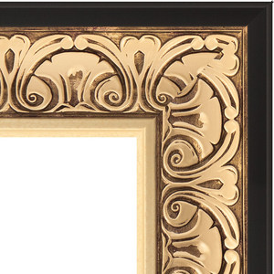 Зеркало напольное с фацетом Evoform Exclusive Floor 85x205 см, в багетной раме - барокко золото 106 мм (BY 6133)