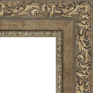 Зеркало напольное с фацетом Evoform Exclusive Floor 110x200 см, в багетной раме - виньетка античная латунь 85 мм (BY 6155)