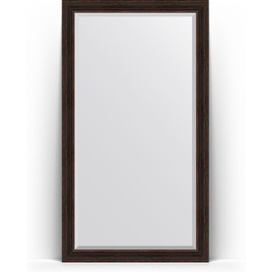 Зеркало напольное с фацетом Evoform Exclusive Floor 114x204 см, в багетной раме - темный прованс 99 мм (BY 6170)