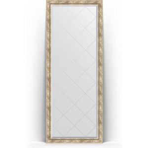 Зеркало напольное с гравировкой Evoform Exclusive-G Floor 78x198 см, в багетной раме - прованс с плетением 70 мм (BY 6304)