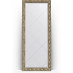 Зеркало напольное с гравировкой Evoform Exclusive-G Floor 80x200 см, в багетной раме - виньетка античное серебро 85 мм (BY 6313)