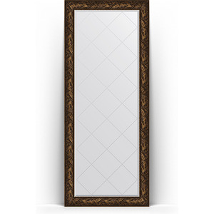 Зеркало напольное с гравировкой Evoform Exclusive-G Floor 84x203 см, в багетной раме - византия бронза 99 мм (BY 6326)