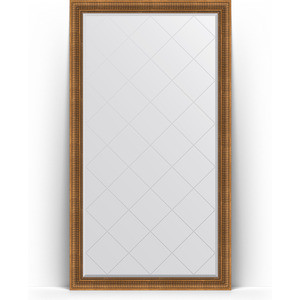 Зеркало напольное с гравировкой Evoform Exclusive-G Floor 112x202 см, в багетной раме - бронзовый акведук 93 мм (BY 6362)