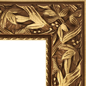 Зеркало напольное с гравировкой Evoform Exclusive-G Floor 114x203 см, в багетной раме - византия золото 99 мм (BY 6364)