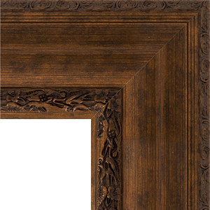 Зеркало напольное с гравировкой Evoform Exclusive-G Floor 117x207 см, в багетной раме - состаренная бронза с орнаментом 120 мм (BY 6379)