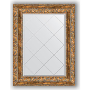 Зеркало с гравировкой поворотное Evoform Exclusive-G 55x72 см, в багетной раме - виньетка античная бронза 85 мм (BY 4015)
