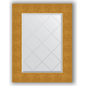 Зеркало с гравировкой поворотное Evoform Exclusive-G 56x74 см, в багетной раме - чеканка золотая 90 мм (BY 4022)