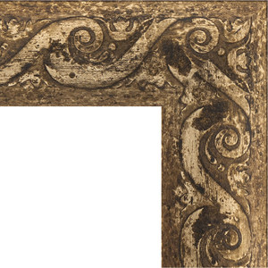 Зеркало с гравировкой поворотное Evoform Exclusive-G 56x125 см, в багетной раме - фреска 84 мм (BY 4055)