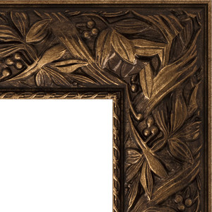 Зеркало с гравировкой поворотное Evoform Exclusive-G 59x128 см, в багетной раме - византия бронза 99 мм (BY 4072)