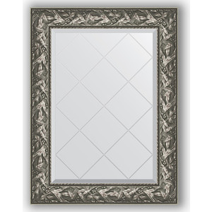 Зеркало с гравировкой поворотное Evoform Exclusive-G 69x91 см, в багетной раме - византия серебро 99 мм (BY 4114)