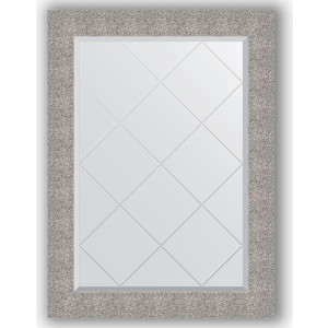 Зеркало с гравировкой поворотное Evoform Exclusive-G 76x104 см, в багетной раме - чеканка серебряная 90 мм (BY 4195)