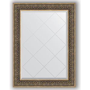 Зеркало с гравировкой поворотное Evoform Exclusive-G 79x106 см, в багетной раме - вензель серебряный 101 мм (BY 4207)