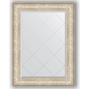 Зеркало с гравировкой поворотное Evoform Exclusive-G 80x108 см, в багетной раме - виньетка серебро 109 мм (BY 4211)