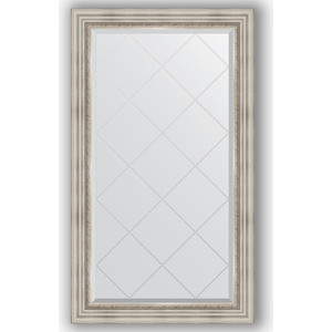 Зеркало с гравировкой поворотное Evoform Exclusive-G 76x131 см, в багетной раме - римское серебро 88 мм (BY 4233)