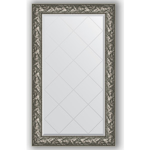 Зеркало с гравировкой поворотное Evoform Exclusive-G 79x133 см, в багетной раме - византия серебро 99 мм (BY 4243)
