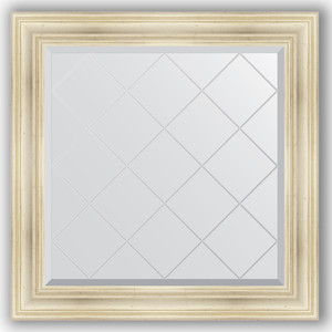 Зеркало с гравировкой Evoform Exclusive-G 89x89 см, в багетной раме - травленое серебро 99 мм (BY 4332)