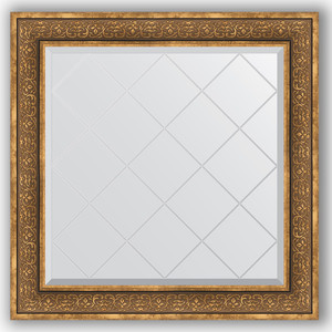 Зеркало с гравировкой Evoform Exclusive-G 89x89 см, в багетной раме - вензель бронзовый 101 мм (BY 4335)