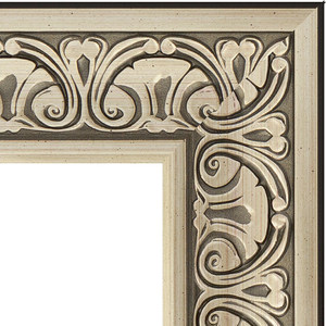 Зеркало с гравировкой поворотное Evoform Exclusive-G 135x190 см, в багетной раме - барокко серебро 106 мм (BY 4510)