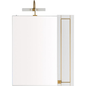 Зеркало-шкаф Aquanet Честер 75 белый/золото (186090)
