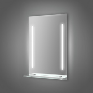 Зеркало с полкой Evoform Ledline-S с 2-мя светильниками 11 W 50x75 см (BY 2160)