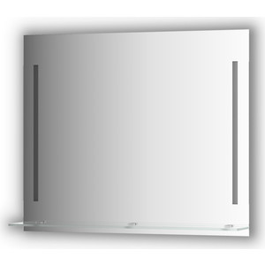 Зеркало с полкой Evoform Ledline-S с 2-мя светильниками 11 W 90x75 см (BY 2165)