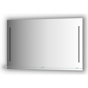 Зеркало с полкой Evoform Ledline-S с 2-мя светильниками 11 W 120x75 см (BY 2167)