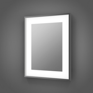 Зеркало в багетной раме поворотное Evoform Ledside со светильником 20 W 70x75 см (BY 2202)