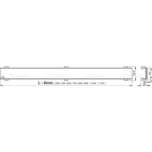 Душевой лоток AlcaPlast APZ106 Professional Low горизонтальный сток (APZ106-650)
