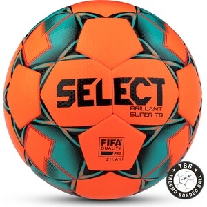 фото Мяч футбольный select brillant super fifa tb 810316-644 оранж/зел/чер