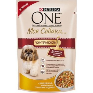 Паучи Purina One Моя собака любитель поесть c индейкой, морковью и горохом в подливе для маленьких собак с хорошим аппетитом 100г (12263866), Моя собака любитель поесть c индейкой, морковью и горохом в подливе для маленьких собак с хорошим аппетитом 100г
Паучи Purina One Моя собака любитель поесть c индейкой, морковью и горохом в подливе для маленьких собак с хорошим аппетитом 100г (12263866), Моя собака любитель поесть c индейкой, морковью и горохом в подливе для маленьких собак с хорошим аппетитом 100г