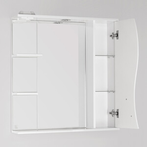 Зеркало-шкаф Style line Амелия 75 с подсветкой, белый (ЛС-00000014)