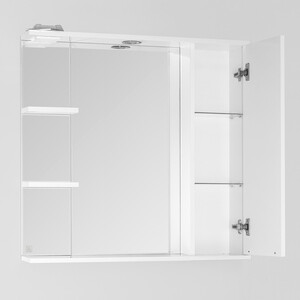 Зеркало-шкаф Style line Жасмин 80 с подсветкой, белый (4650134470680)