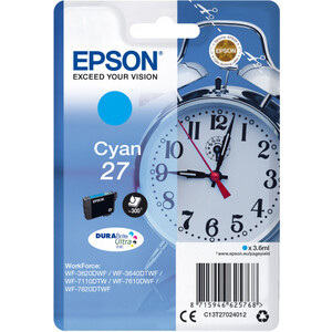Картридж Epson Cyan №27 DURABrite Ultra for WF7110/7610/7620, Cyan №27 DURABrite Ultra for WF7110/7610/7620
Картридж Epson Cyan №27 DURABrite Ultra for WF7110/7610/7620, Cyan №27 DURABrite Ultra for WF7110/7610/7620