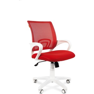 фото Офисное кресло chairman 696 белый пластик tw-19/tw-69 красный