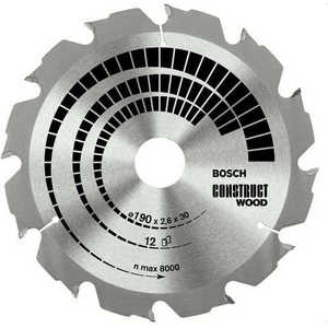 Диск пильный Bosch 190х30мм 12зубьев Construct Wood (2.608.640.633)