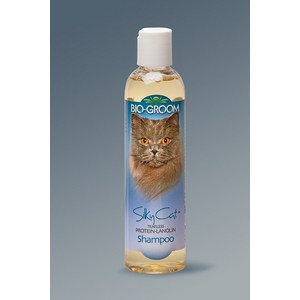 фото Шампунь-кондиционер bio-groom silky cat protein-lanolin shampoo с протеином-ланолином шелковый без слез для кошек 237мл (20008)