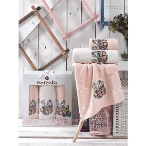 Набор из 3 полотенец Merzuka Butterfly пудра махра 50x80-2/70x130-1 (9335пудра), Butterfly пудра махра 50x80-2/70x130-1 (9335пудра)
Набор из 3 полотенец Merzuka Butterfly пудра махра 50x80-2/70x130-1 (9335пудра), Butterfly пудра махра 50x80-2/70x130-1 (9335пудра)
