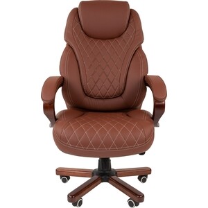 Офисное кресло Chairman СН 406 PU экопремиум коричневое