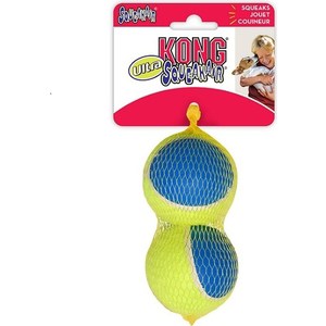 фото Игрушка kong ultra squeakair ball large ''мячик'' большой 8см (в упаковке 2шт) для собак