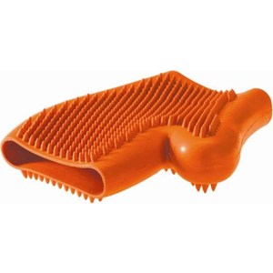 фото Перчатка hunter smart wellness glove резиновая для вычесывания шерсти оранжевая для животных