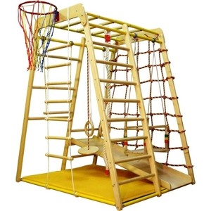 фото Детский спортивный комплекс вертикаль весёлый малыш wood горка фанерная