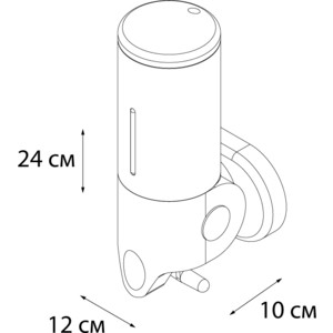 Дозатор для жидкого мыла Fixsen Hotel 0,5 л, хром (FX-31012A)