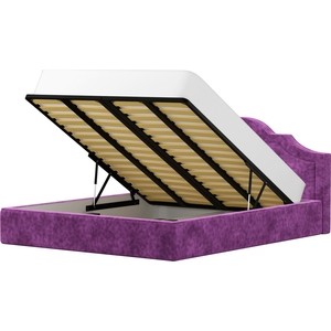 Кровать АртМебель Афина микровельвет фиолетовый